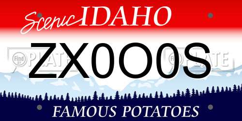 ZX0O0S Idaho License Plate