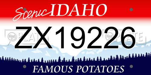 ZX19226 Idaho License Plate