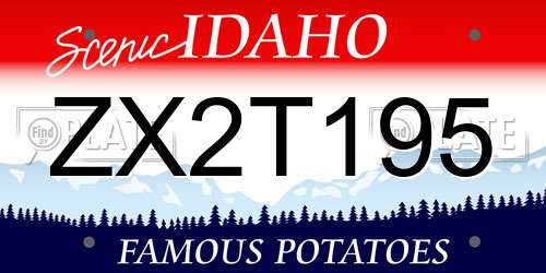 ZX2T195 Idaho License Plate