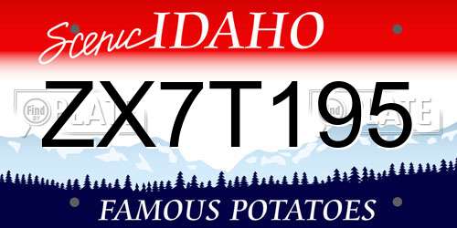 ZX7T195 Idaho License Plate