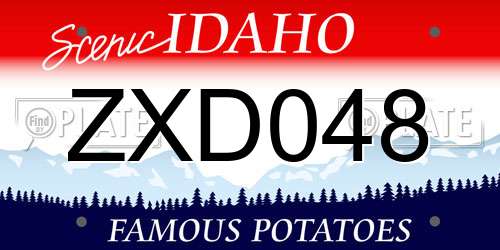 ZXD048 Idaho License Plate