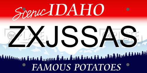 ZXJSSAS Idaho License Plate