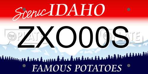 ZXO00S Idaho License Plate