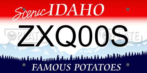 ZXQ00S Idaho License Plate