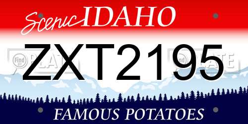 ZXT2195 Idaho License Plate