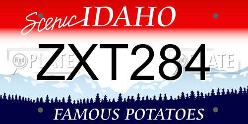 ZXT284 Idaho License Plate