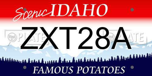 ZXT28A Idaho License Plate
