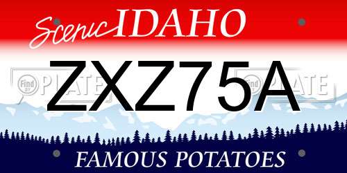 ZXZ75A Idaho License Plate