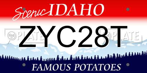 ZYC28T Idaho License Plate