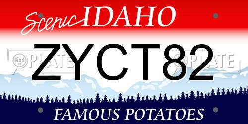 ZYCT82 Idaho License Plate