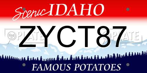 ZYCT87 Idaho License Plate