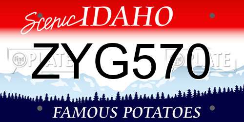 ZYG570 Idaho License Plate