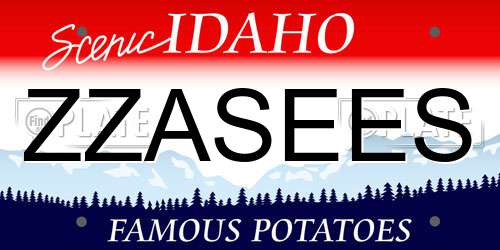 ZZASEES Idaho License Plate