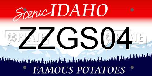 ZZGS04 Idaho License Plate