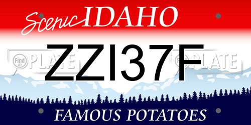 ZZI37F Idaho License Plate