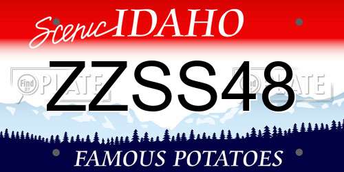 ZZSS48 Idaho License Plate
