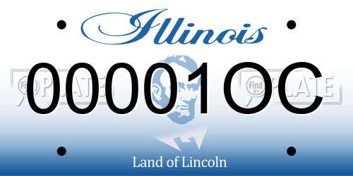 00001OC Illinois License Plate