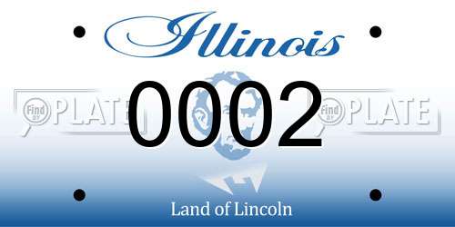 0002 Illinois License Plate