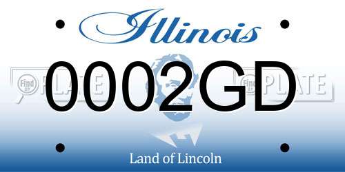 0002GD Illinois License Plate