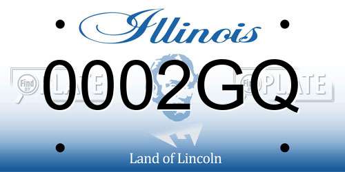 0002GQ Illinois License Plate