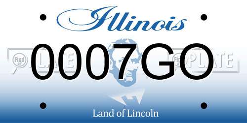 0007GO Illinois License Plate