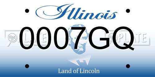 0007GQ Illinois License Plate