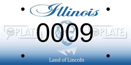 0009 Illinois License Plate
