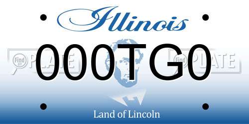 000TG0 Illinois License Plate