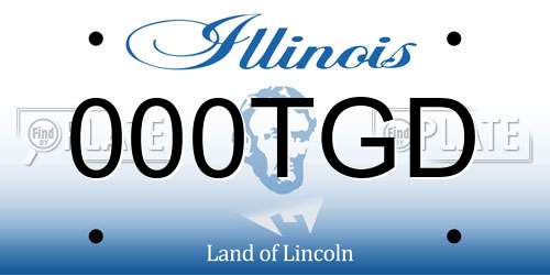 000TGD Illinois License Plate