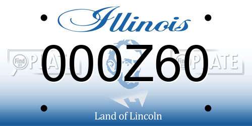 000Z60 Illinois License Plate