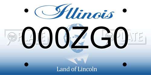 000ZG0 Illinois License Plate