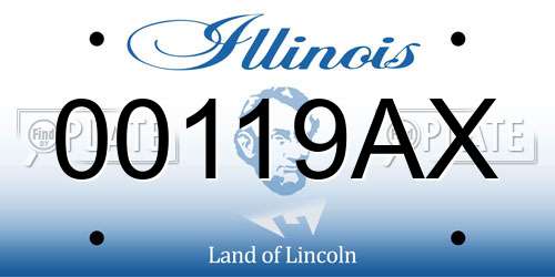 00119AX Illinois License Plate