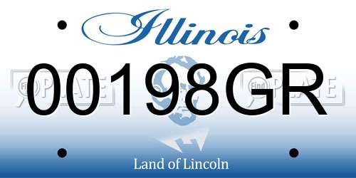 00198GR Illinois License Plate