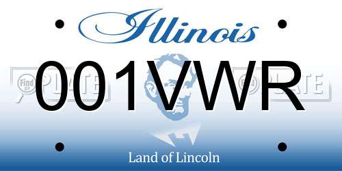 001VWR Illinois License Plate