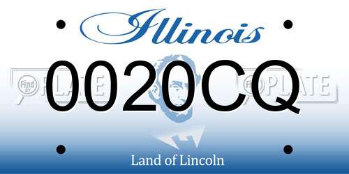 0020CQ Illinois License Plate