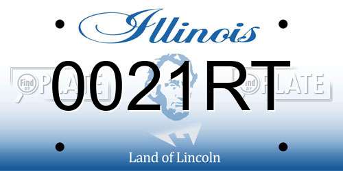 0021RT Illinois License Plate