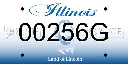 00256G Illinois License Plate