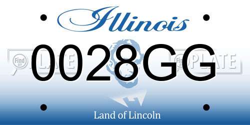 0028GG Illinois License Plate