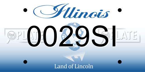 0029SI Illinois License Plate