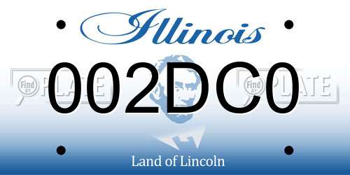 002DC0 Illinois License Plate