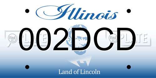 002DCD Illinois License Plate