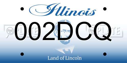 002DCQ Illinois License Plate
