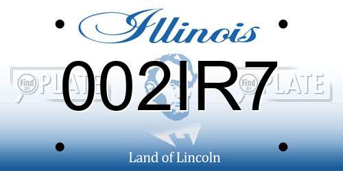 002IR7 Illinois License Plate