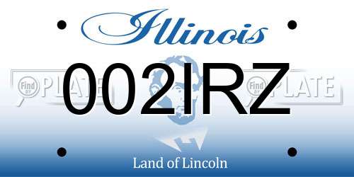 002IRZ Illinois License Plate