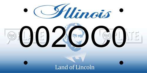 002OC0 Illinois License Plate
