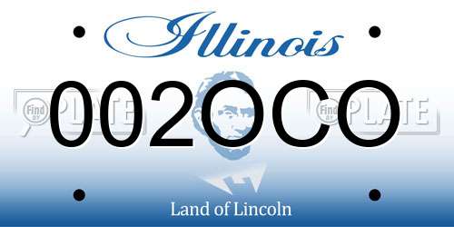 002OCO Illinois License Plate