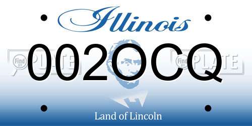 002OCQ Illinois License Plate