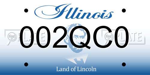 002QC0 Illinois License Plate