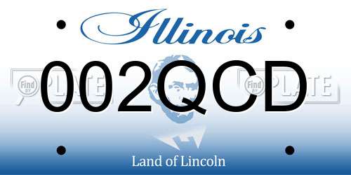 002QCD Illinois License Plate