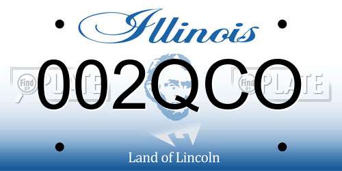 002QCO Illinois License Plate